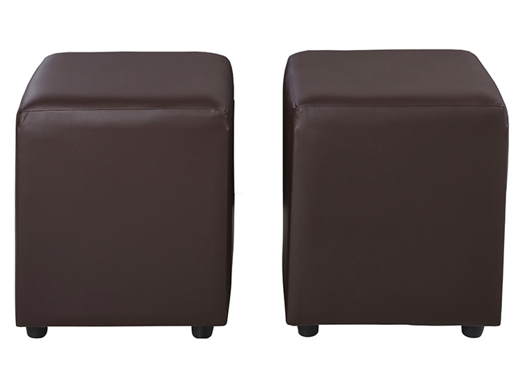 SET DE MUEBLES BODEVIR SOFÁ SECCIONAL BI-L PU 3 CUERPOS + POUFS - 5