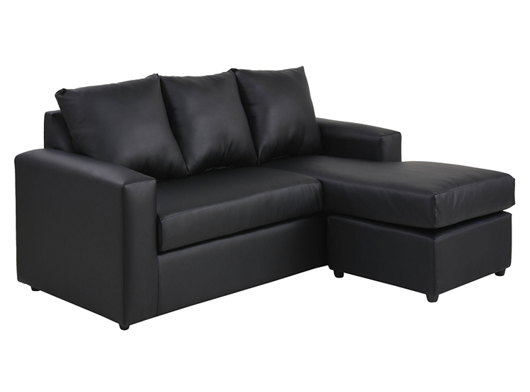 SET DE MUEBLES BODEVIR SOFÁ SECCIONAL BI-L PU 3 CUERPOS + POUFS - 3