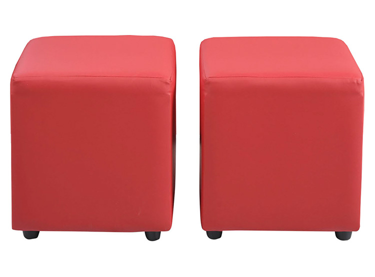 SET DE MUEBLES BODEVIR SOFÁ SECCIONAL BI-L PU 3 CUERPOS + POUFS - 6