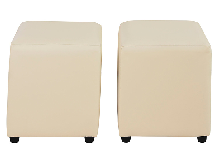 SET DE MUEBLES BODEVIR SOFÁ SECCIONAL BI-L PU 3 CUERPOS + POUFS - 5
