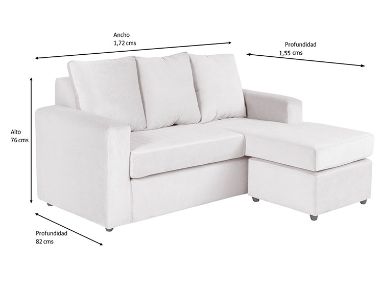 SOFÁ SECCIONAL BODEVIR BI-L PU 3 CUERPOS - 5