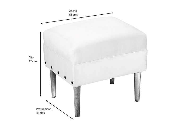 SET 2 POUF BODEVIR PROVENZA FELPA - 5