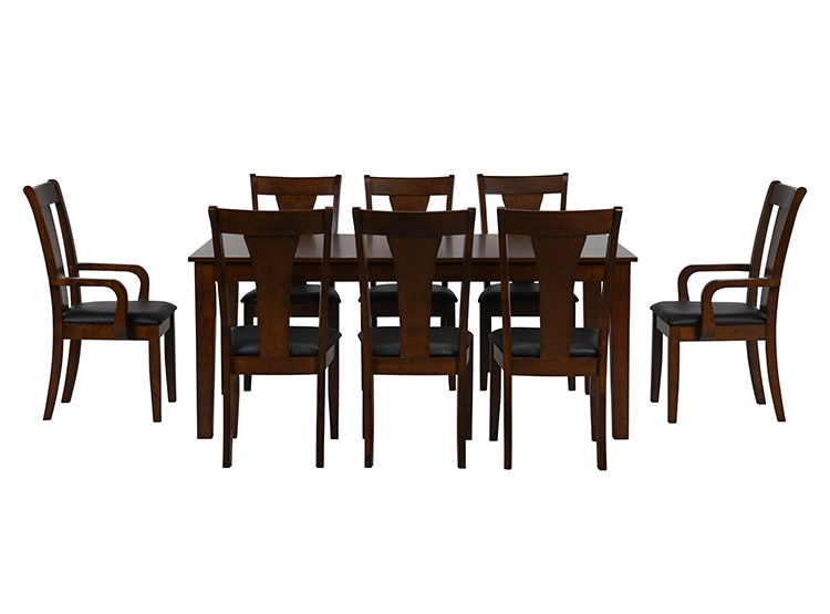 JUEGO DE COMEDOR CIC THOMAS 6 SILLAS 2 SITIALES CAFÉ - 1