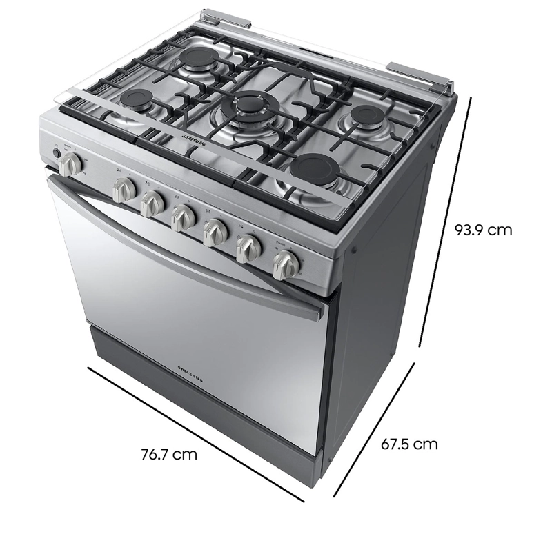 COCINA A GAS SAMSUNG NX52A7422CS 5 PLATOS GRIS - 3