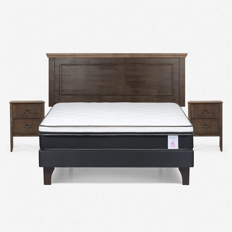 JUEGO DE DORMITORIO ROSEN CAMA EUROPEA NEW STYLE 6 BN 2 PLAZAS + SET ANNA - 1