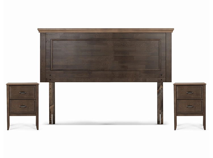 SET DE MUEBLES ROSEN DORMITORIO ANNA KING MADERA CAFÉ - 1