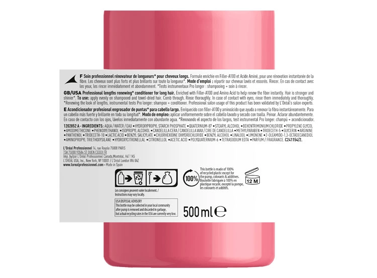 ACONDICIONADOR LOREAL PROFESSIONNEL POTENCIADOR LARGO PRO LONGER 500 ML - 5