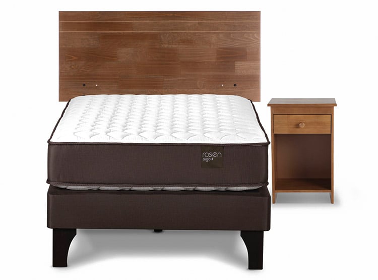 JUEGO DE DORMITORIO ROSEN CAMA EUROPEA ERGO T 1.5 PLAZAS + SET TABOR - 1
