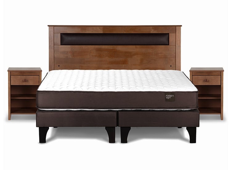 JUEGO DE DORMITORIO ROSEN CAMA EUROPEA ERGO T BD 2 PLAZAS + SET FERRARA - 1