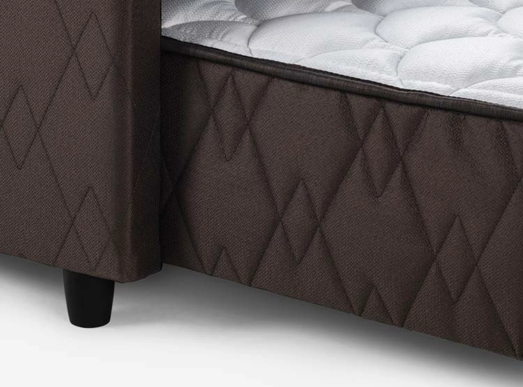 JUEGO DE DORMITORIO ROSEN CAMA DIVAN ERGO T 1.5 PLAZAS CAFÉ + SET FERRARA - 8