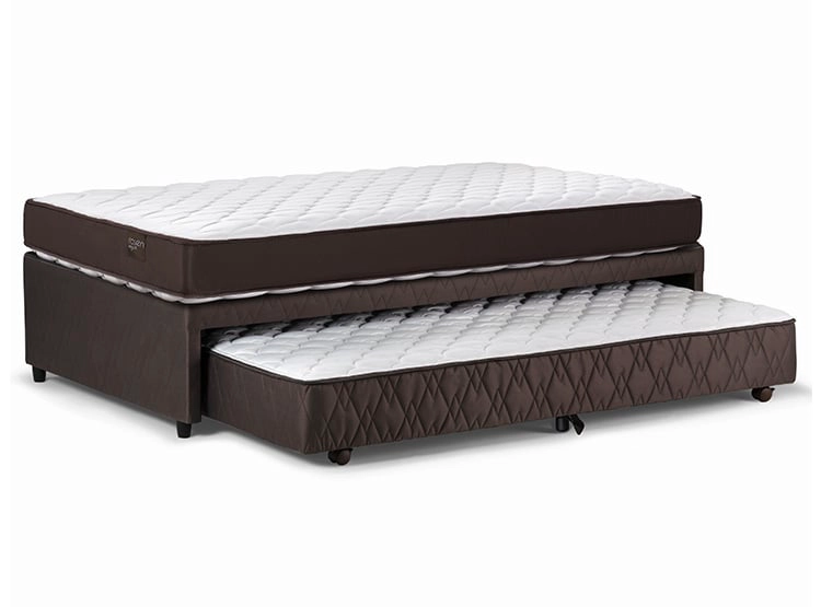 JUEGO DE DORMITORIO ROSEN CAMA DIVAN ERGO T 1.5 PLAZAS CAFÉ + SET TABOR - 3