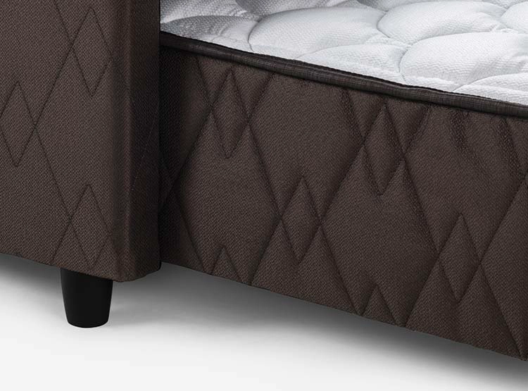 JUEGO DE DORMITORIO ROSEN CAMA DIVAN ERGO T 1.5 PLAZAS CAFÉ + SET TABOR - 9