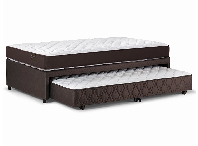 JUEGO DE DORMITORIO ROSEN CAMA DIVAN ERGO T 1.5 PLAZAS CAFÉ + SET TABOR - 3