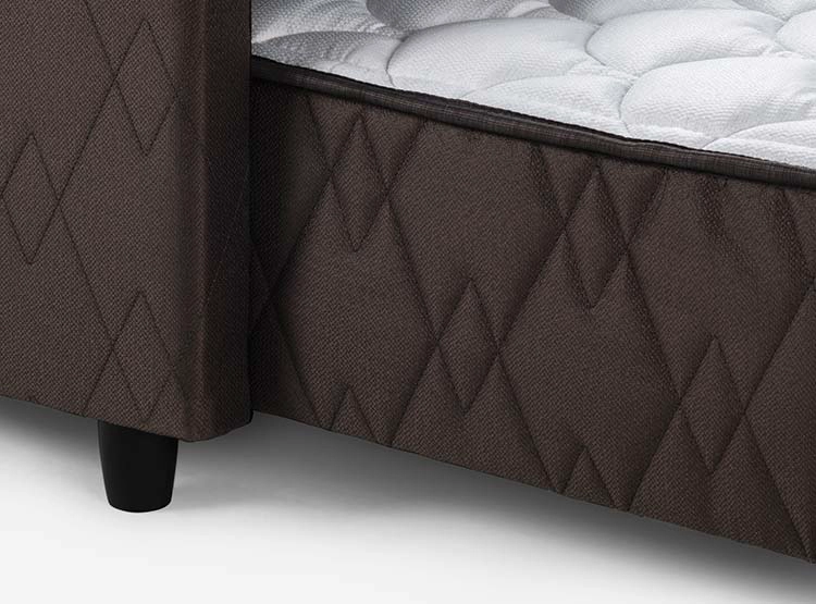 JUEGO DE DORMITORIO ROSEN CAMA DIVAN ERGO T 1.5 PLAZAS CAFÉ + SET TABOR - 9