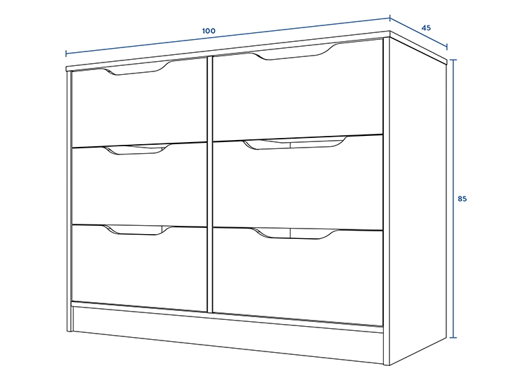 COMODA CIC OLMO BLANCO 6C - 5