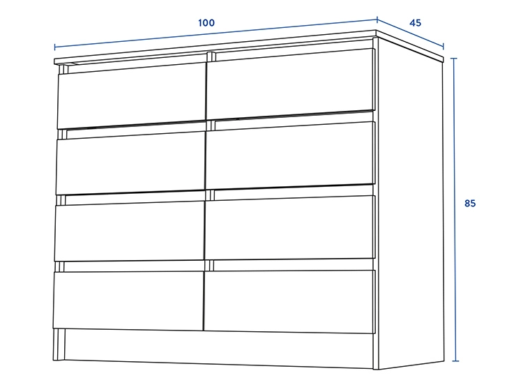 COMODA CIC AUSTRIA OLMO BLANCO 8C - 6