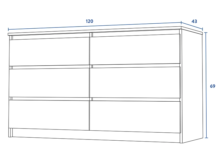 COMODA CIC NORDICA BLANCO 6C - 6