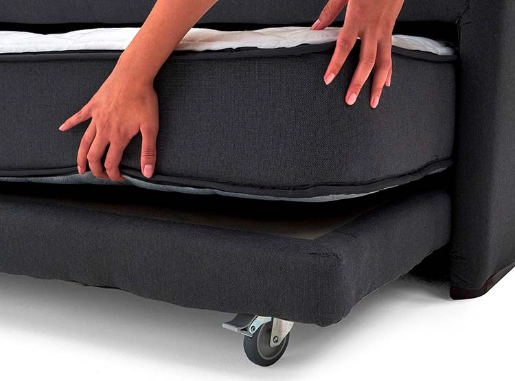 SET CAMA NIDO DRIMKIP FUNCIONAL 1 PLAZA GRIS + RESPALDO - 5
