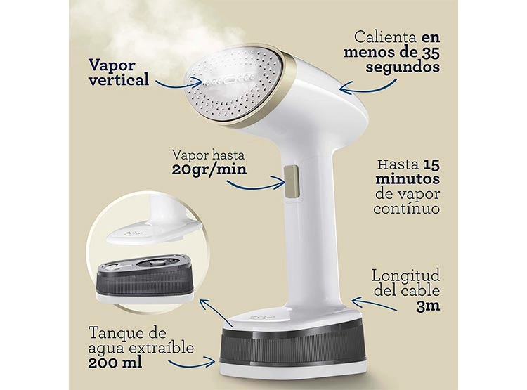 PLANCHA A VAPOR OSTER 1200 W GCSTFS200 VAPORIZADOR PRENDAS DE MANO PLEGABLE - 10