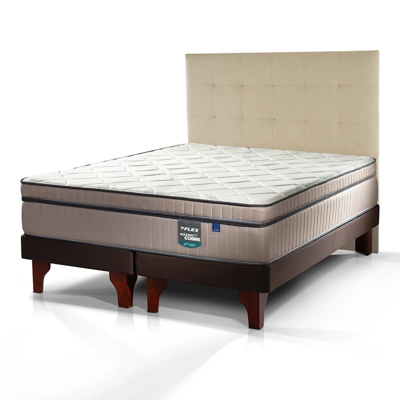 JUEGO DE DORMITORIO FLEX CAMA EUROPEA MAX COBRE KING + DESIGN CRUDO - 3