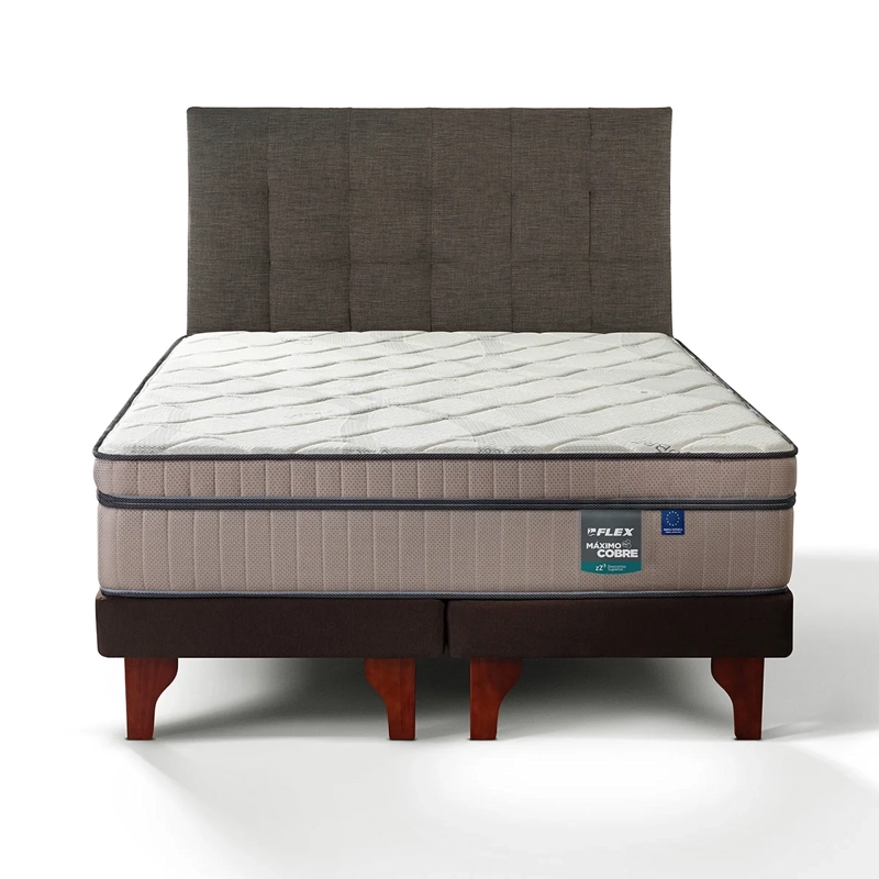 JUEGO DE DORMITORIO FLEX CAMA EUROPEA MAX COBRE KING + DESIGN GRAFITO - 2