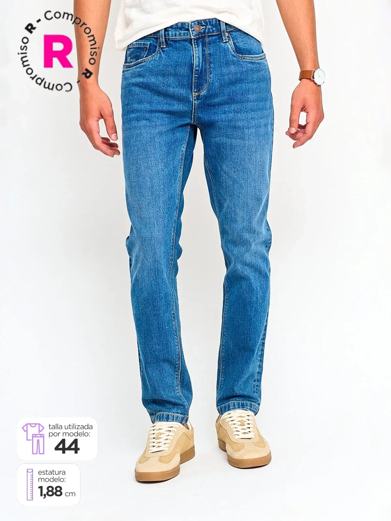 JEANS HOMBRE CACHAREL ALGODÓN RECTO - 1
