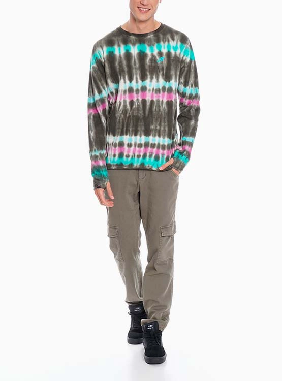 POLERA MANGA LARGA ALGODÓN HOMBRE MORMAII TIE DYE - 1