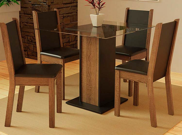 JUEGO DE COMEDOR VEKKA HOME JOHN GRECO 4S - 1