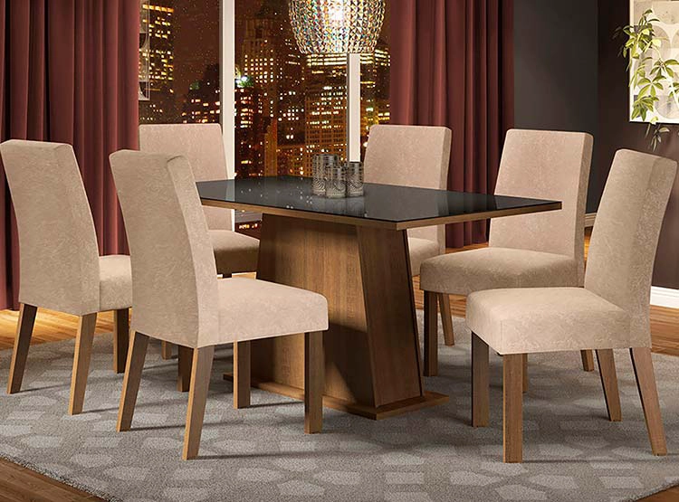 JUEGO DE COMEDOR VEKKA HOME GIAN CONTI 6S - 7