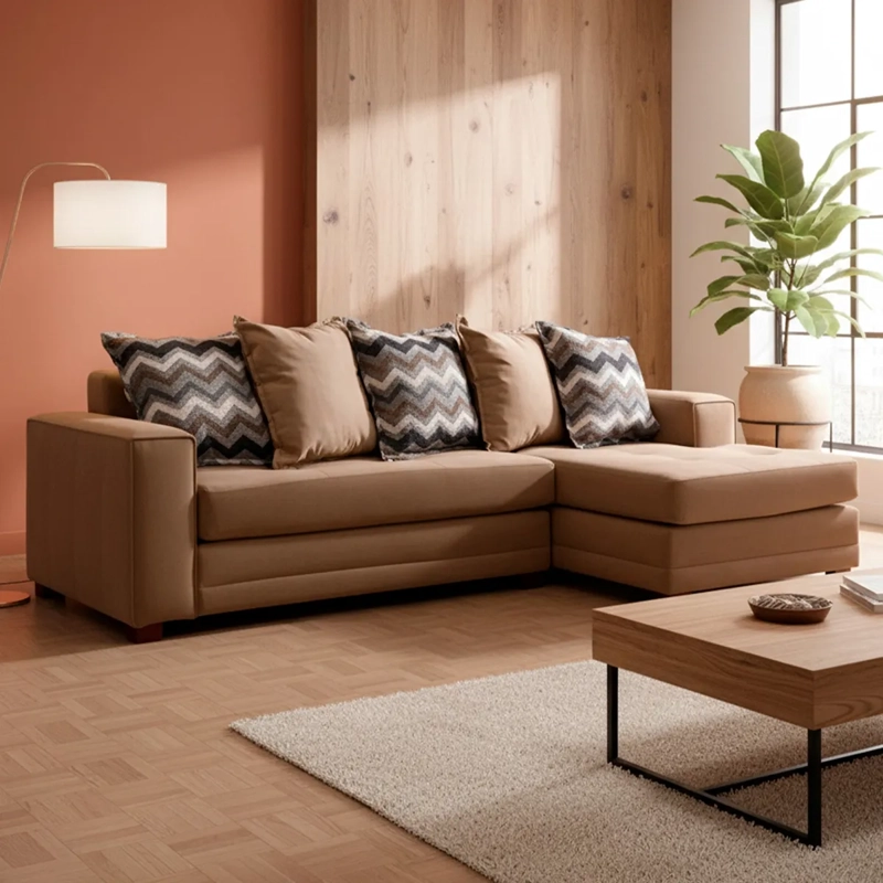 SOFÁ SECCIONAL LIVING FACTORY MILLAN DERECHO 4 CUERPOS FELPA - 1