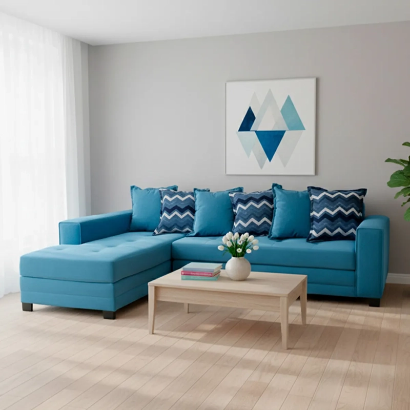 SOFÁ SECCIONAL LIVING FACTORY VENECIA IZQUIERDO 4 CUERPOS FELPA - 1