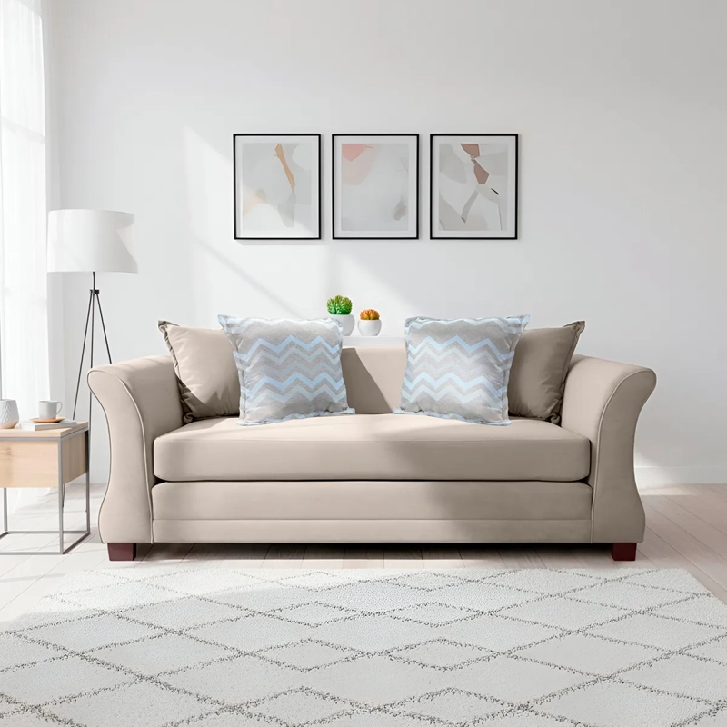 SOFÁ LIVING FACTORY KEREM 3 CUERPOS FELPA