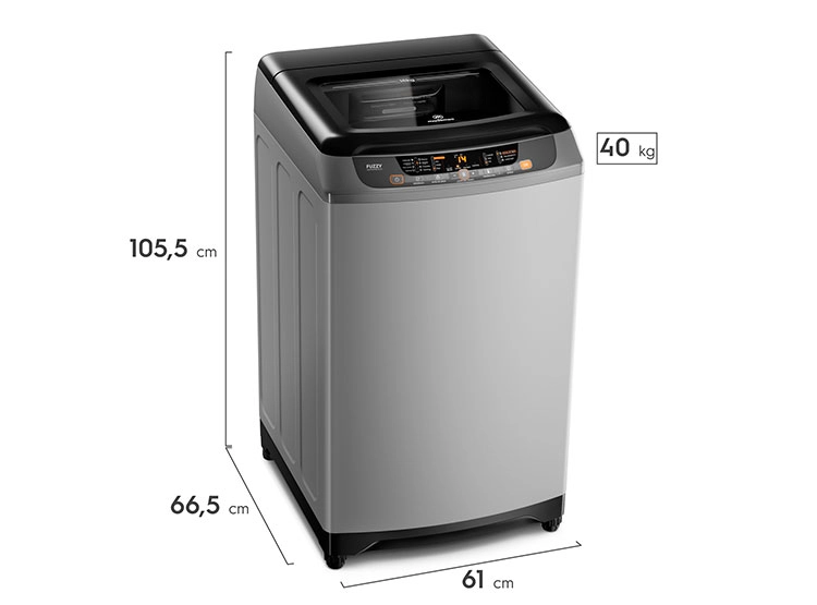 LAVADORA CARGA SUPERIOR MADEMSA 18 SZG 18KG GRIS - 5