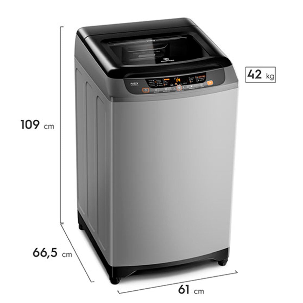 LAVADORA CARGA SUPERIOR MADEMSA 20 SZG 20KG GRIS - 5