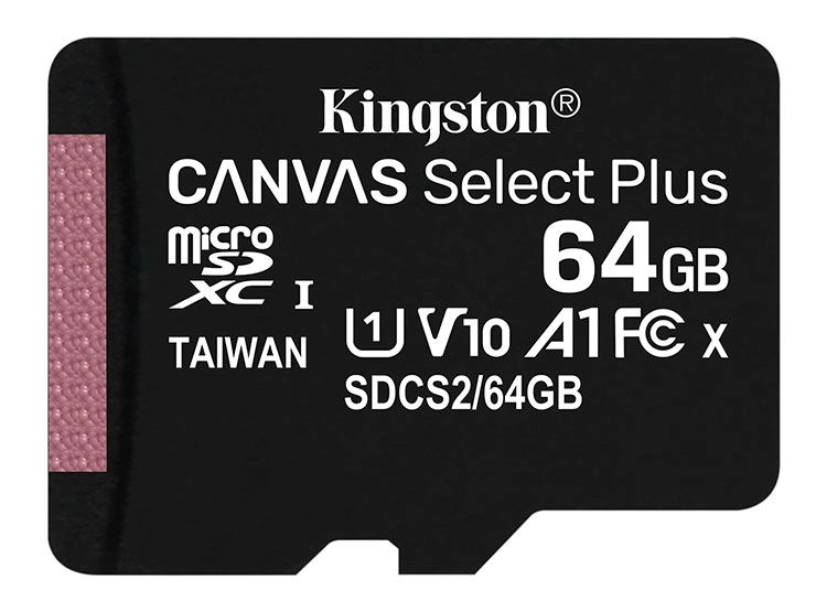 MEMORIA KINGSTON MICROSD C/ADAPT SELECT PLUS 64GB - 3
