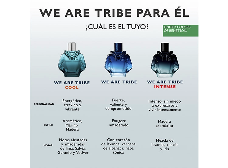 PERFUME BENETTON WE ARE TRIBE HOMBRE EDT 90 ML - 5