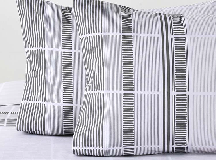JUEGO DE SÁBANAS CANNON EXPRESS 2 PLAZAS 200 HILOS GRIS ESTAMPADO - 2