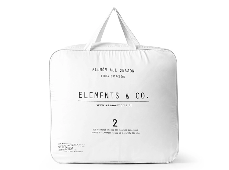 PLUMÓN ELEMENTS & CO ALL SEASON 1 PLAZA MICROFIBRA BLANCO LISO - 5