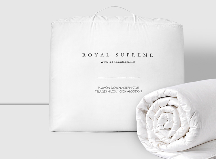 PLUMÓN ROYAL SUPREME BY CANNON DOWN ALTERNATIVE SÚPER KING MICROFIBRA BLANCO LISO - 1