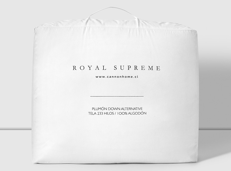 PLUMÓN ROYAL SUPREME BY CANNON DOWN ALTERNATIVE SÚPER KING MICROFIBRA BLANCO LISO - 5