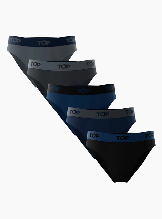 PACK X5 SLIP ALGODÓN HOMBRE TOP - 1