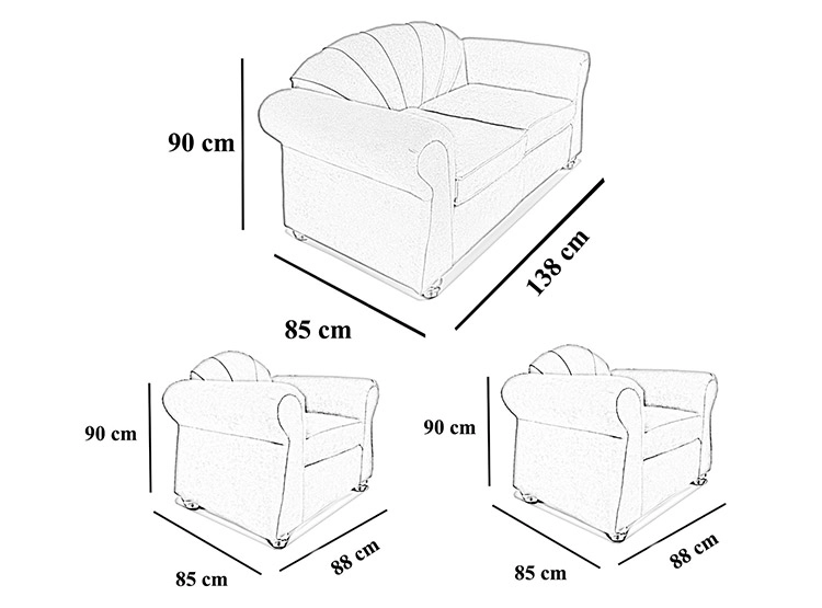 JUEGO DE LIVING ELEGANT DETAIL MARSELLA 211 - 4