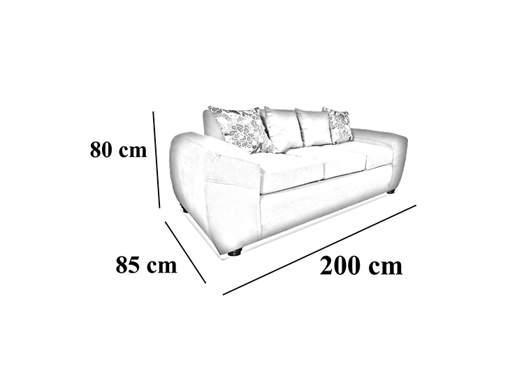 SOFA ELEGANT DETAIL HOUSTON TELA PU 3C - 4