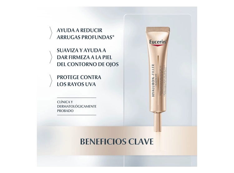 CONTORNO DE OJOS EUCERIN HYALURON FILLER + ELASTICITY EYES 15 ML - 3