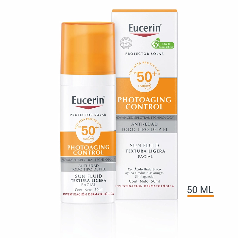 PROTECTOR SOLAR EUCERIN ANTIEDAD SUN FACE FLUIDO SPF 50+ 50 ML - 2