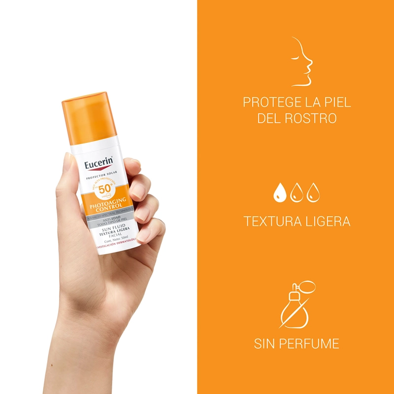 PROTECTOR SOLAR EUCERIN ANTIEDAD SUN FACE FLUIDO SPF 50+ 50 ML - 3