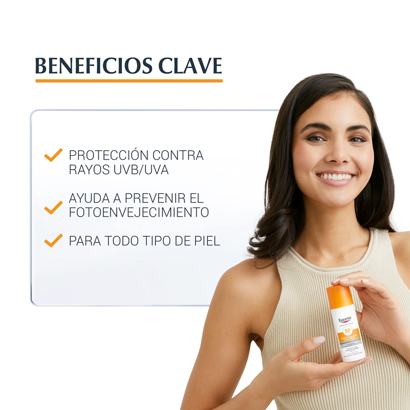 PROTECTOR SOLAR EUCERIN ANTIEDAD SUN FACE FLUIDO SPF 50+ 50 ML - 4