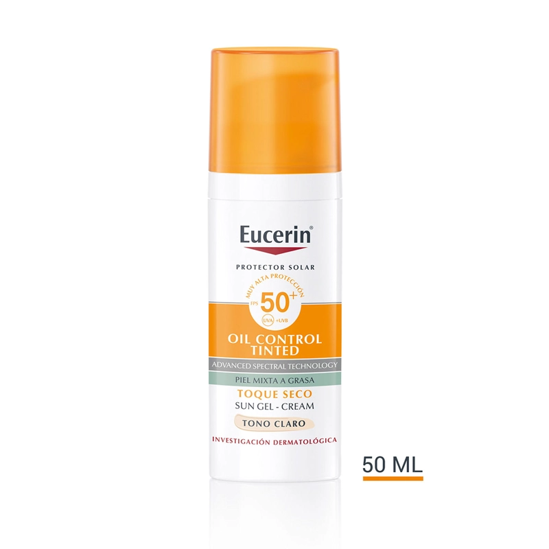 PROTECTOR SOLAR FACIAL EUCERIN SUN OIL CONTROL TINTED TONO LIGHT SPF 50+ 50 ML - 2