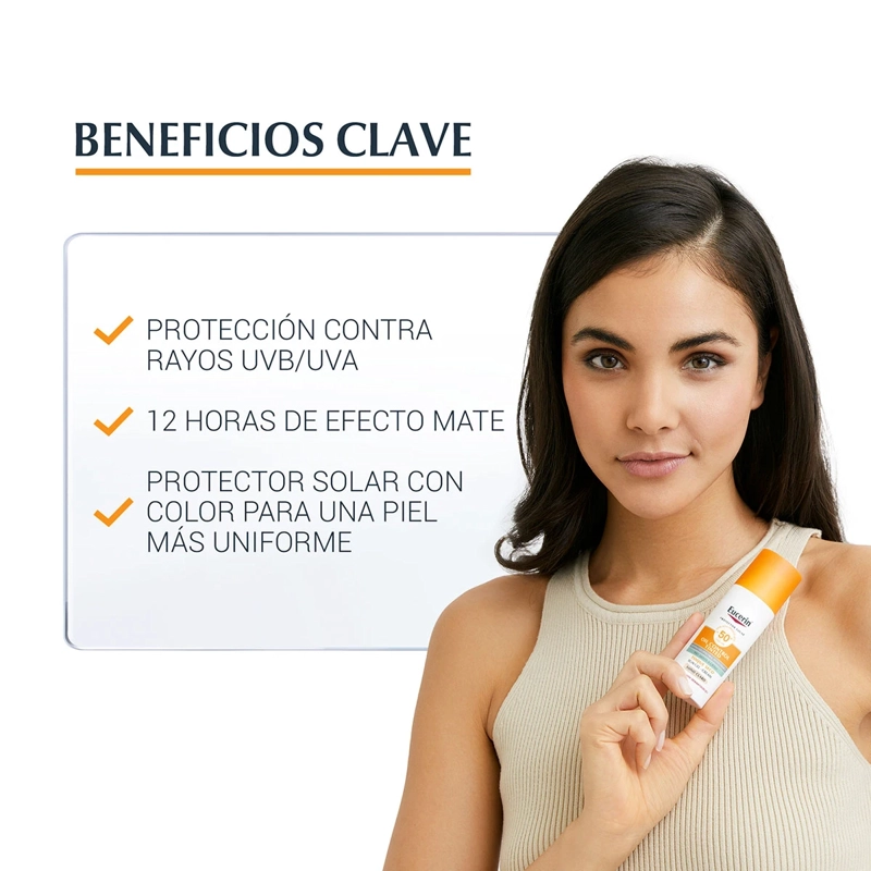 PROTECTOR SOLAR FACIAL EUCERIN SUN OIL CONTROL TINTED TONO LIGHT SPF 50+ 50 ML - 4
