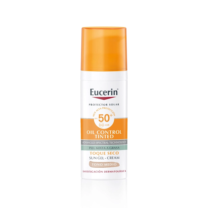 PROTECTOR SOLAR FACIAL EUCERIN SUN OIL CONTROL TINTED TONO MEDIUM SPF 50+ 50 ML - 1